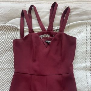 Express formal red jumpsuit